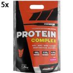 Kit 5X Protein Complex Premium - 1800g Refil Morango - New Millen
