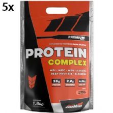 Kit 5X Protein Complex Premium - 1800g Refil Vitamina de Frutas - New Millen