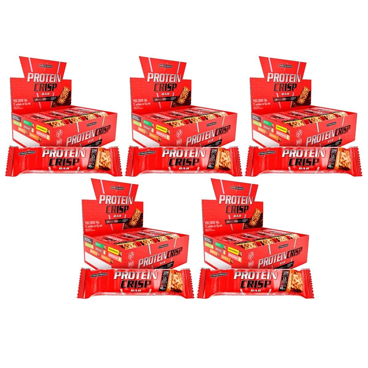 Kit 5X Protein Crisp Bar - 12 Unidades 13g Peanut Butter- IntegralM�dica
