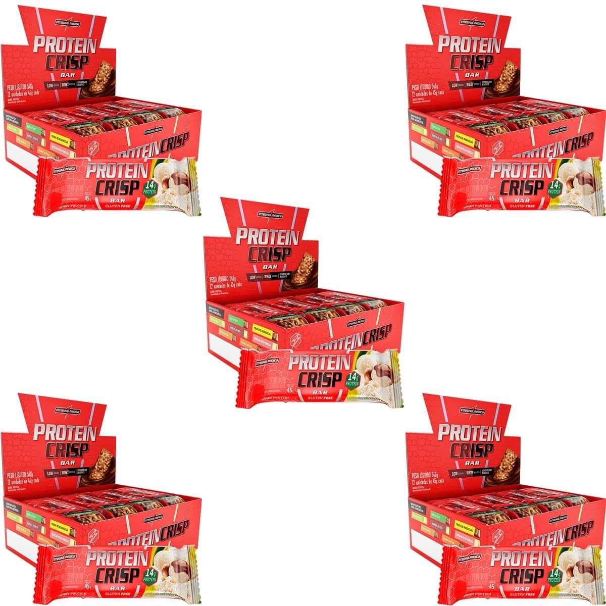 Kit 5X Protein Crisp Bar - 12 Unidades 45g Leite Nino com Creme de  Avel� - IntegralM�dica