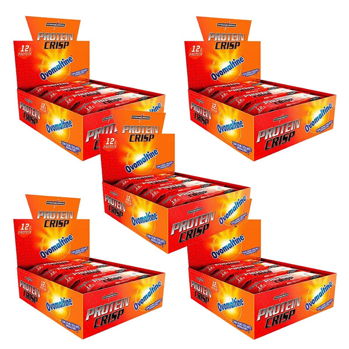 Kit 5X Protein Crisp Bar - 12 Unidades 45g Ovomaltine - Integral M�dica