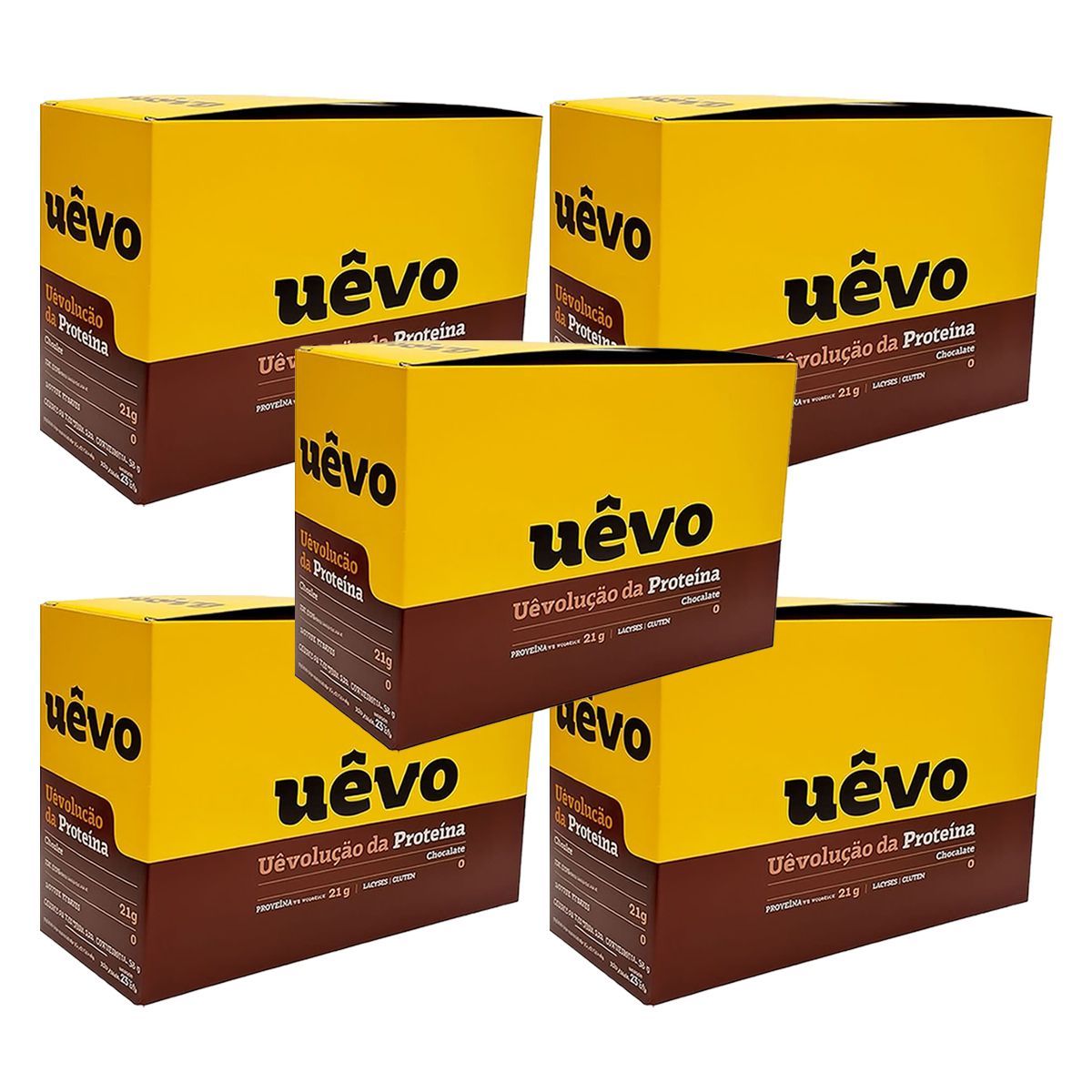 Kit 5X Proteina em P� - 12 Unidades 28g Chocolate - U�vo
