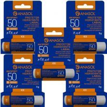 Kit 5X Protetor Labial An Sport FPS 50 - 5g Ice - Anasol