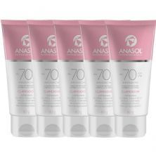 Kit 5X Protetor Solar Facial Clareador - 60g FPS 70 - Anasol