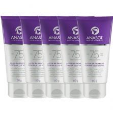 Kit 5X Protetor Solar Facial Toque Seco - 60g FPS 75 - Anasol