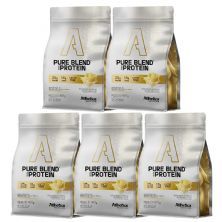 Kit 5X Pure Blend 100% Protein Lacto-free - 907g Refil Baunilha - Atlh�tica Nutrition