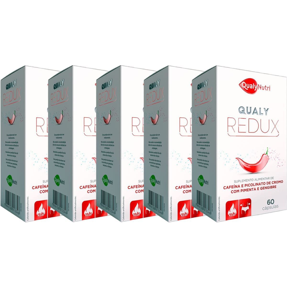 Kit 5X Qualy Redux - 60 C�psulas - QualyNutri