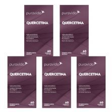 Kit 5X Quercetina - 60 C�psulas - Puravida