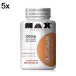 Kit 5X Quitosan - 120 C�psulas - Max Titanium