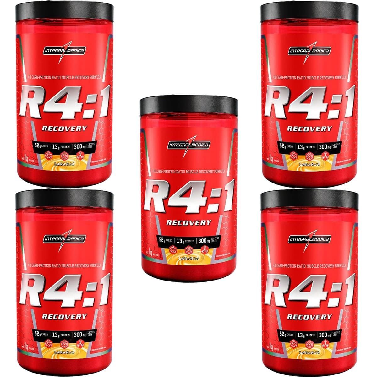 Kit 5X R4:1 Recovery Powder - 1000g Laranja - IntegralM�dica