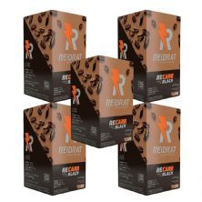 Kit 5X Recarb Energy Gel Black Pro Beta - 10 Sach�s 30g Caf� - Reidrat
