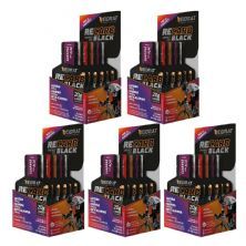 Kit 5X Recarb Energy Gel Black Pro Beta - 10 Sach�s 30g Sabores Variados - Reidrat