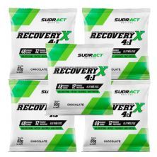Kit 5X Recovery X 4:1 - 1 Sach� de 65g Chocolate - Sudract Nutrition