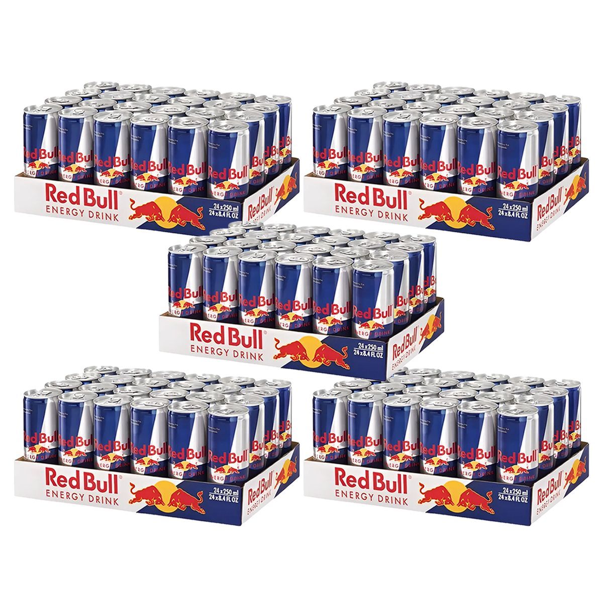 Kit 5X Red Bull Energy Drink - 24 Latas 250ml - Nutrata