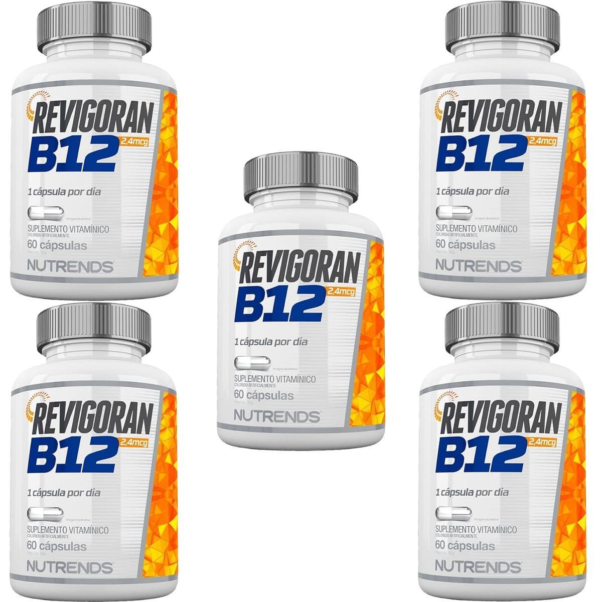 Kit 5X Revigoran Vitamina B12 - 60 C�psulas - Nutrends