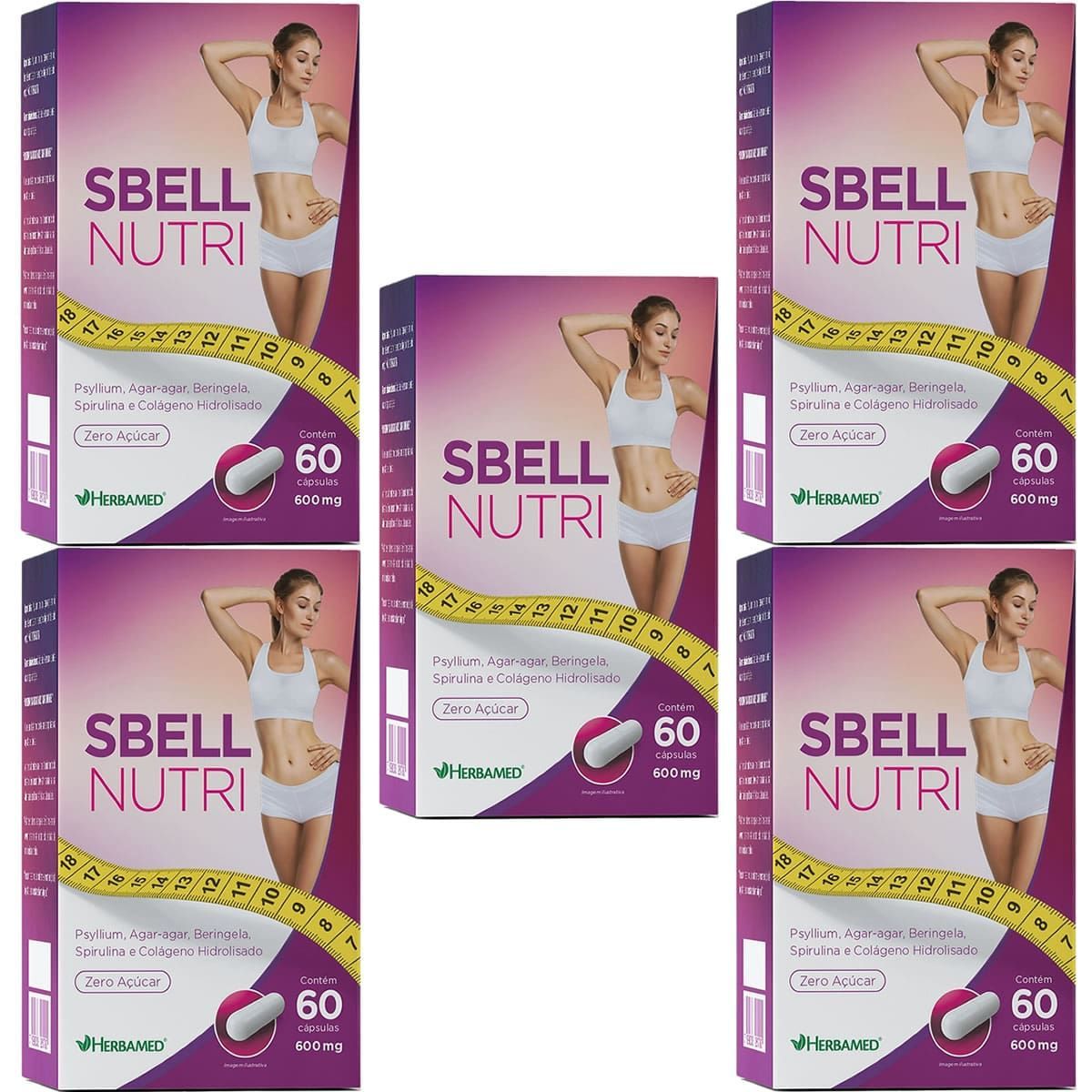 Kit 5X Sbell Nutri - 60 C�psulas - Herbamed