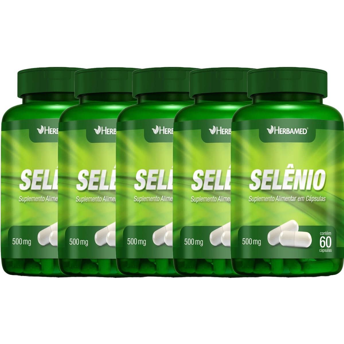 Kit 5X Sel�nio - 60 C�psulas - Herbamed