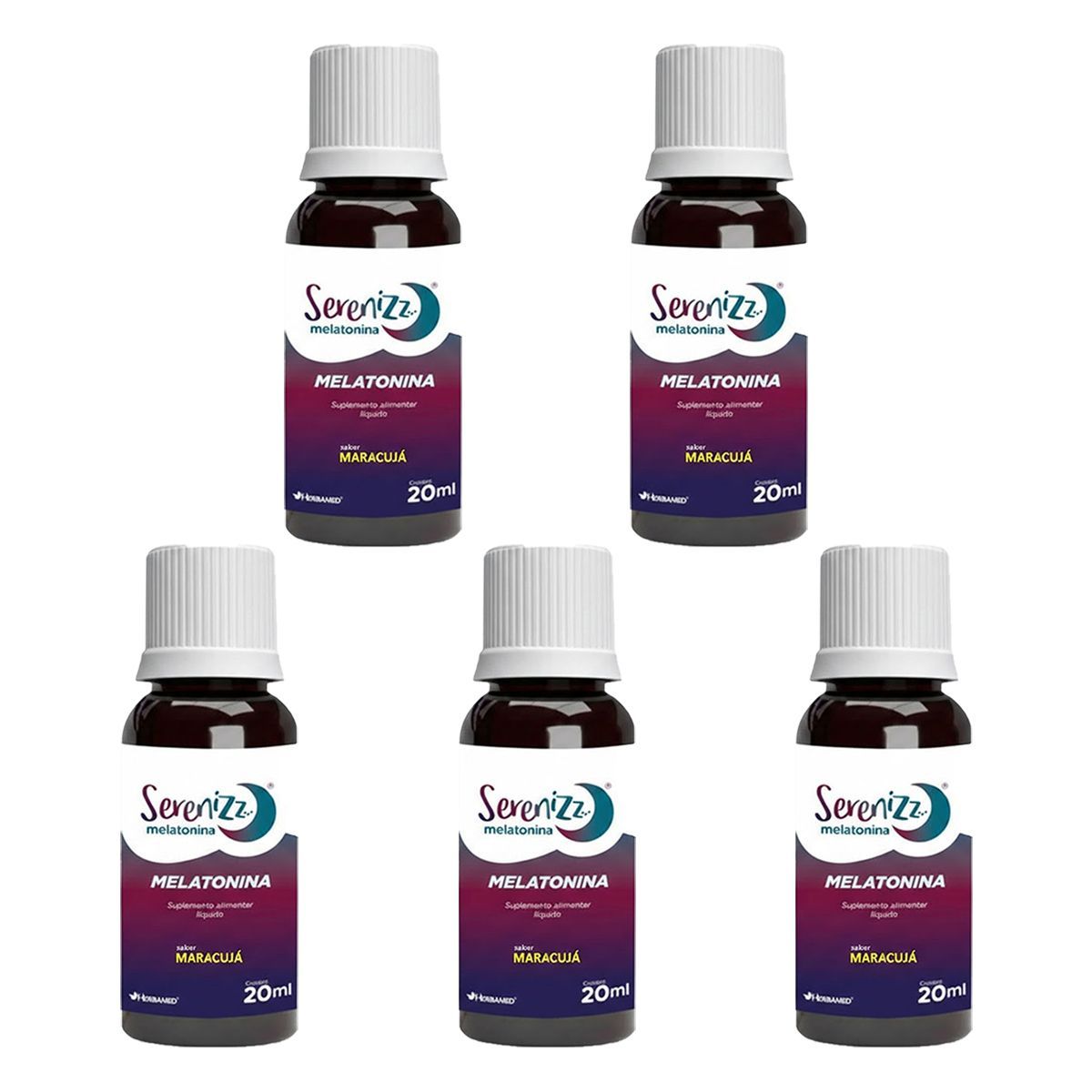 Kit 5X Serenizz Melatonina - 20ml Maracuj� - Herbamed