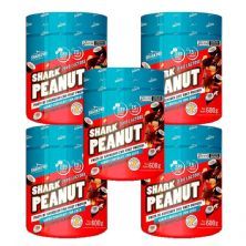 Kit 5X Shark Peanut Zero Lactose - 600g Chocolate com Coco - Shark Pro