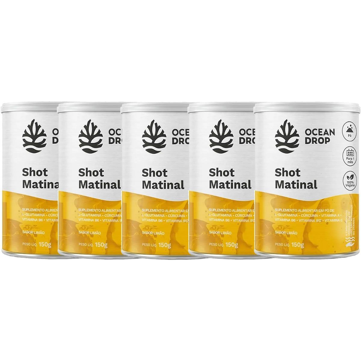 Kit 5X Shot Matinal - 150g Lim�o - Ocean Drop