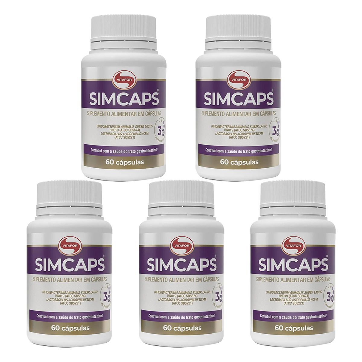 Kit 5X Simcaps -  60 C�psulas - Vitafor