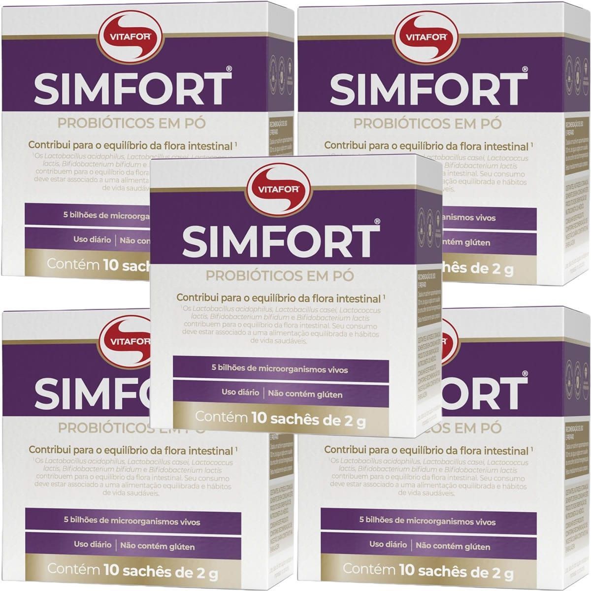 Kit 5X Simfort - 10 Sach�s 2g - Vitafor