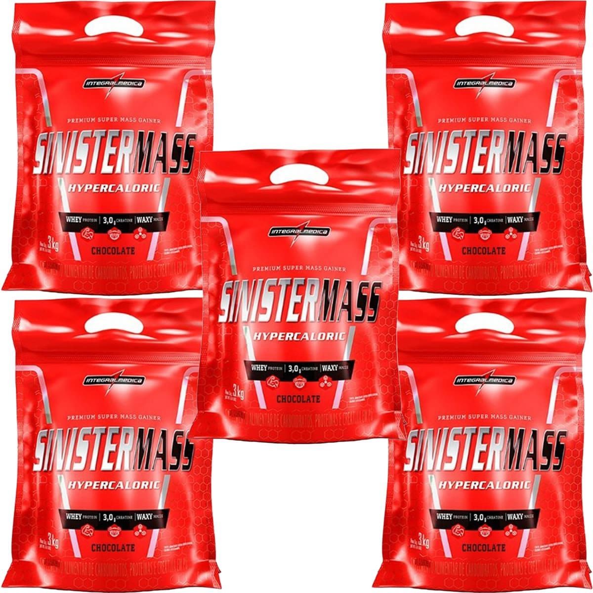 Kit 5X Sinister Mass - 3000g Chocolate - IntegralM�dica