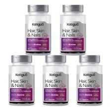 Kit 5X Skin Hair & Nails - 60 C�psulas - Katigu�