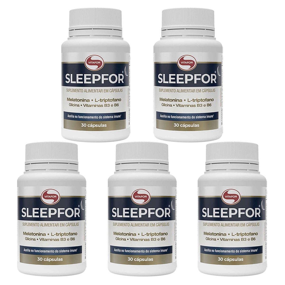 Kit 5X Sleepfor - 30 C�spulas - Vitafor