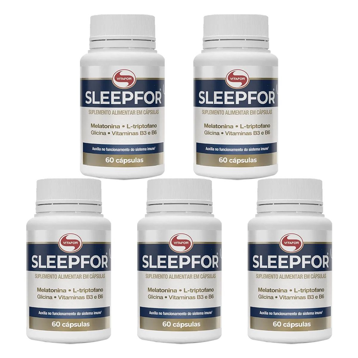 Kit 5X Sleepfor - 60 C�spulas - Vitafor