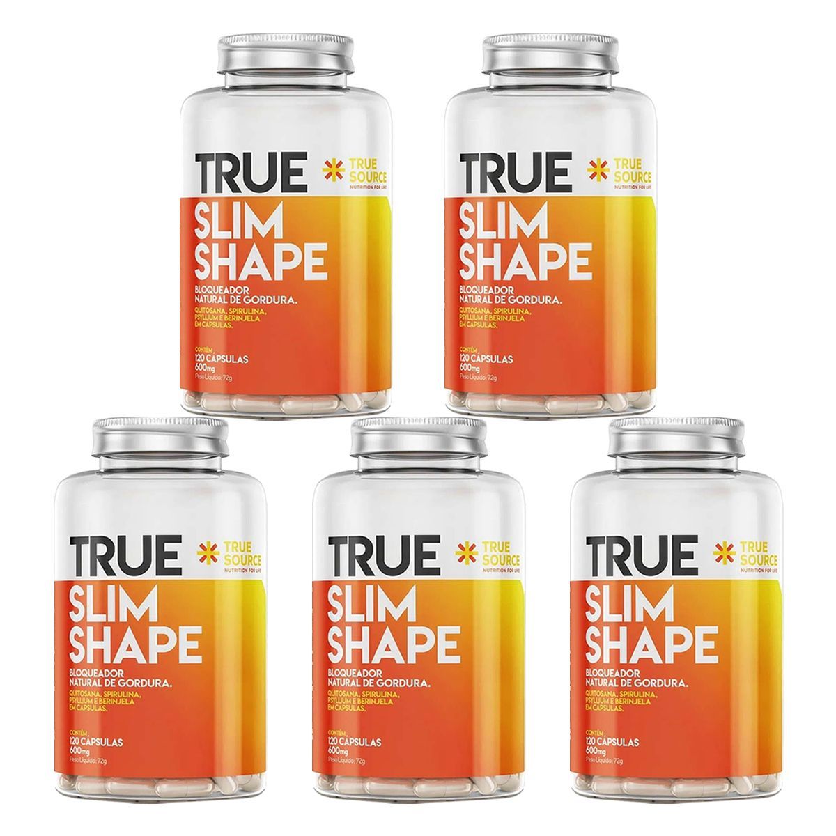 Kit 5X Slim Shape - 120 C�psulas - True Source