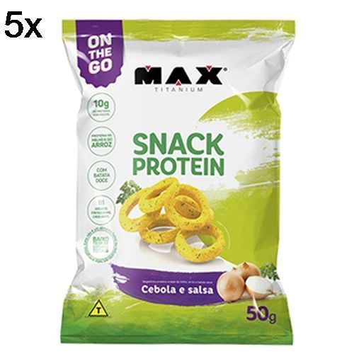 Kit 5X Snack Protein - 50g Cebola Slasa - Max Titanium