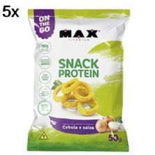 Kit 5X Snack Protein - 50g Cebola Slasa - Max Titanium