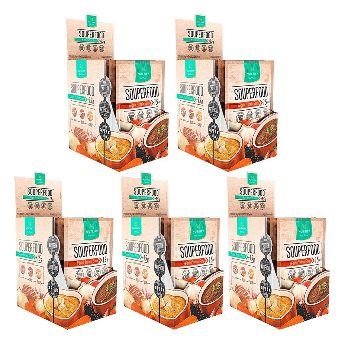 Kit 5X Souperfood - 10 Sach�s 35g Caldinho de Feij�o - Nutrify