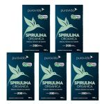 Kit 5X Spirulina Org�nica - 200 Tabletes - Puravida