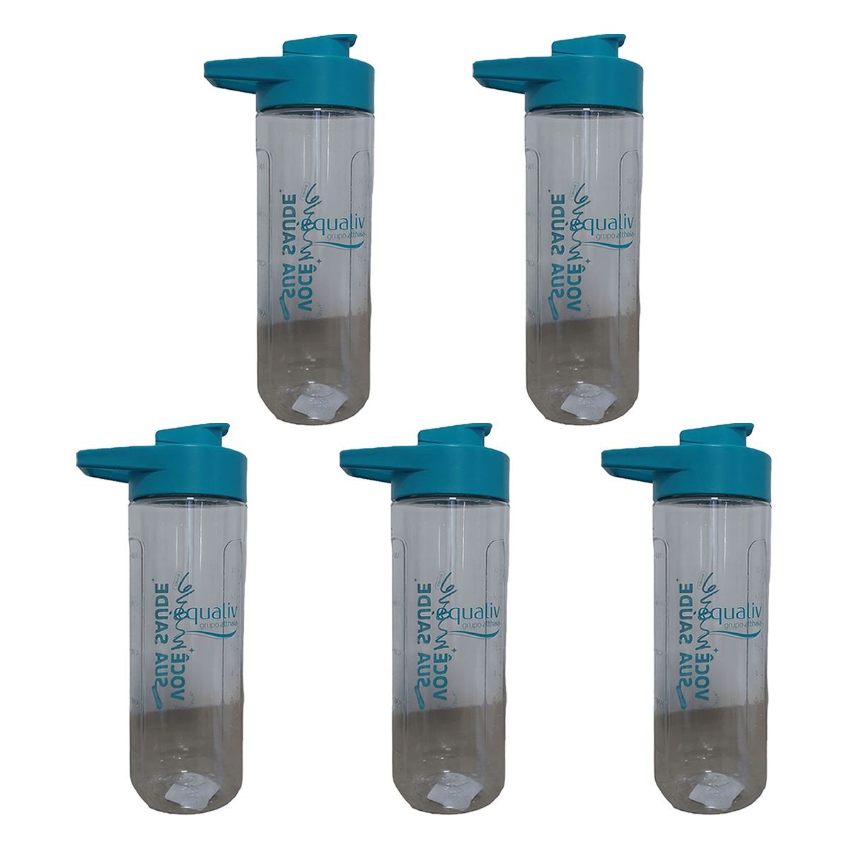 Kit 5X Squeeze B�sic - 500ml Transparente - Equaliv