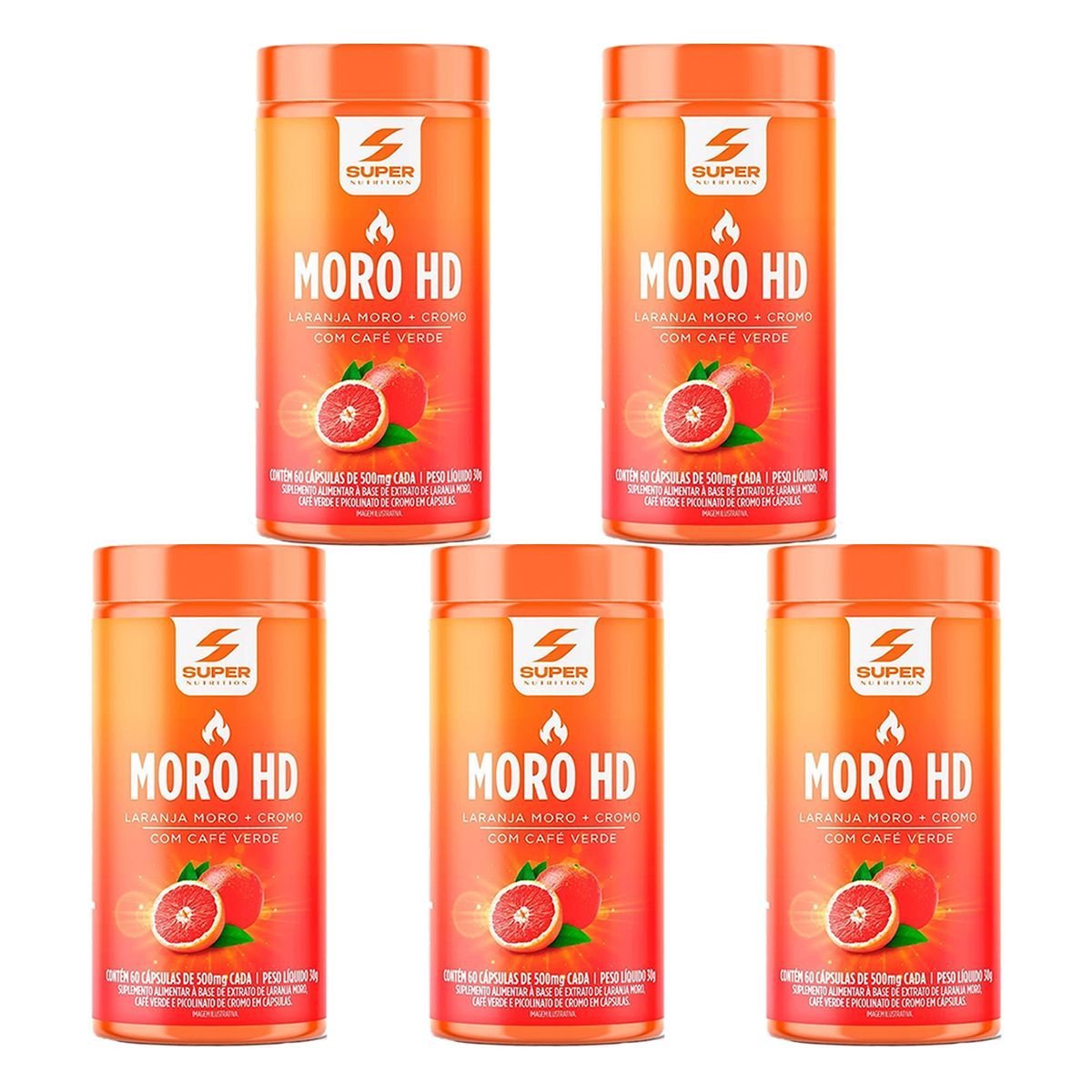 Kit 5X Super Caps Moro hd - 60 C�psulas - Desinch�