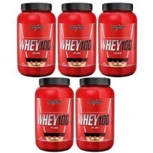 Kit 5X Super Whey 100% Pure - 907g Cookies & Cream - IntegralM�dica