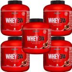 Kit 5X Super Whey 3W - 1800g Chocolate - IntegralM�dica