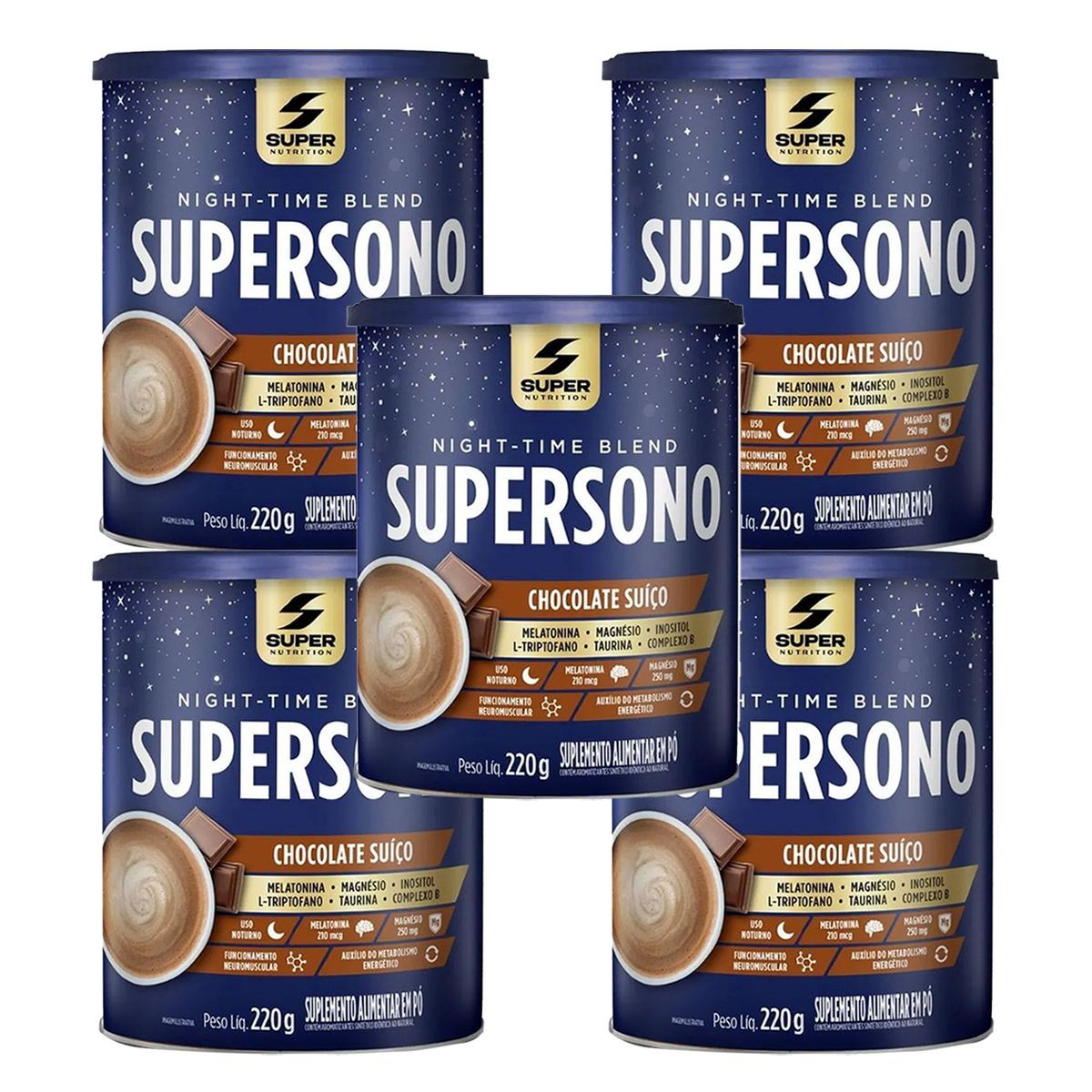 Kit 5X SuperSono - 220g Chocolate Su��o - Desinch�
