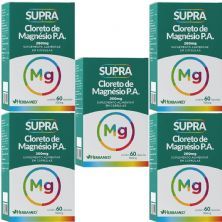 Kit 5X Supra Cloreto de Magn�sio P.A. - 60 C�psulas - Herbamed