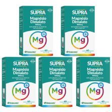 Kit 5X Supra Magn�sio Dimalato - 60 C�psulas - Herbamed