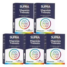 Kit 5X Supra Magn�sio Treonato - 60 C�psulas - Herbamed