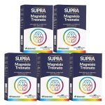 Kit 5X Supra Magn�sio Treonato - 60 C�psulas - Herbamed