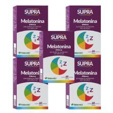 Kit 5X Supra Melatonina - 210mcg 60 C�psulas - Herbamed