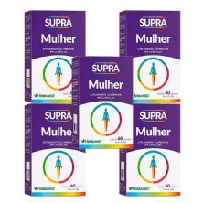 Kit 5X Supra Mulher Polivitam�nico - 60 C�psulas - Herbamed