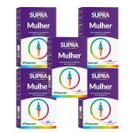 Kit 5X Supra Mulher Polivitam�nico - 60 C�psulas - Herbamed