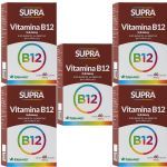Kit 5X Supra Vitamina B12 - 500mg 60 C�psulas - Herbamed