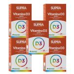 Kit 5X Supra Vitamina D3 - 2000ui 60 C�psulas - Herbamed