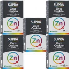 Kit 5X Supra Zinco Quelato - 29,59mg 60 C�psulas - Herbamed